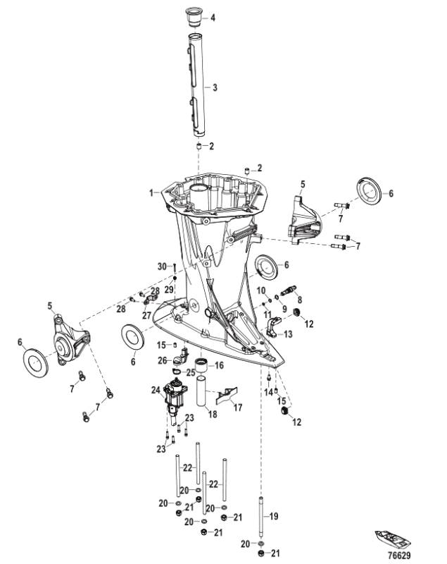 Koppling vattenrör Mercury