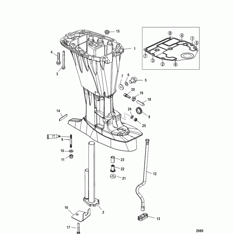 Fäste avgaspipa Mercury