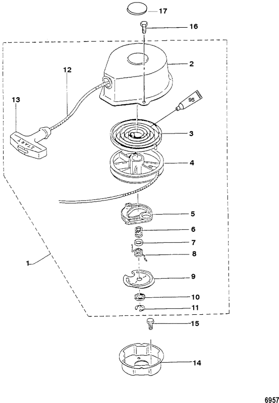 Fjäder startapparat Mercury
