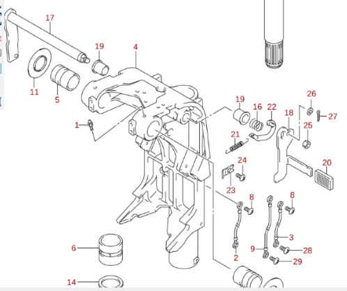 Fjäder tiltspärr Suzuki
