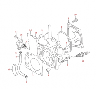 Topplocksbult Suzuki