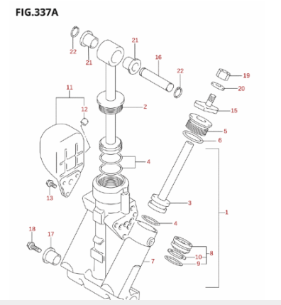 Stopp trimcylinder Suzuki