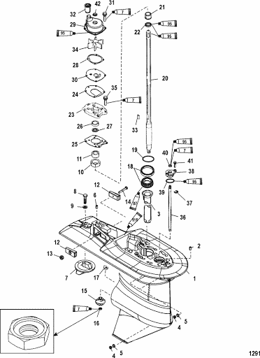 Växelhusdelar Mercury