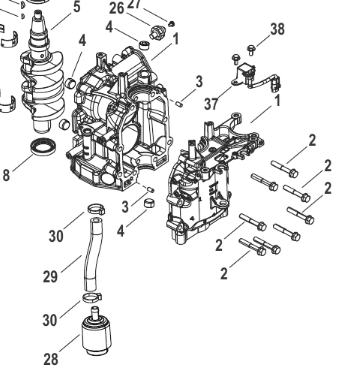 Plugg motorblock Mercury