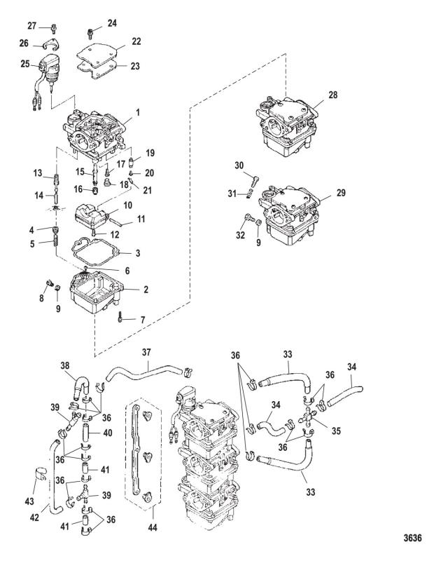 Gummitätning förgasare Mercury