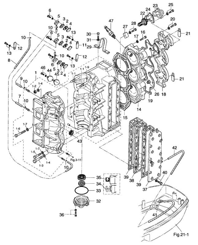 Packbox vevaxel Tohatsu