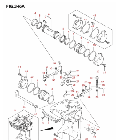 Packning styrcylinder Suzuki