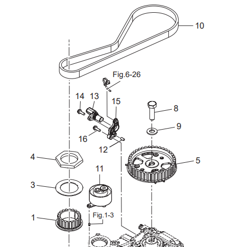 Spännare kamrem Tohatsu