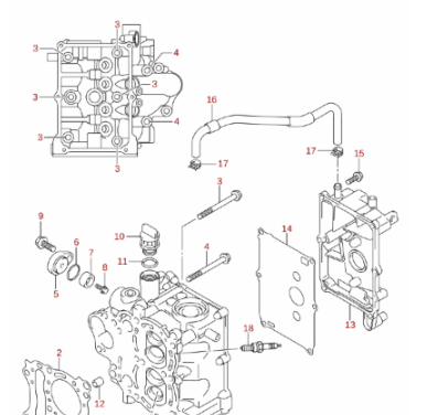 Topplocksbult Suzuki