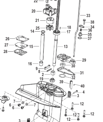 Impellerhus nedre Mercury