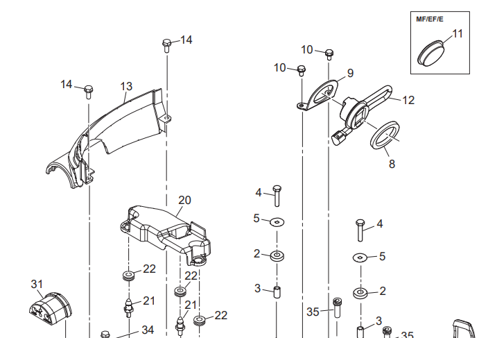Fäste trimknapp Tohatsu