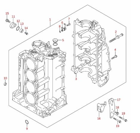 Plugg motorblock Suzuki
