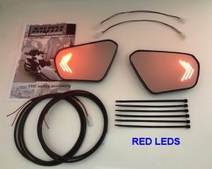 Muth mirror, amber turn, blue glass