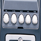 Radio knob set Chrome