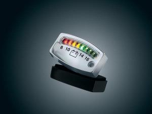 LED BATTERY GAUGE CHROME