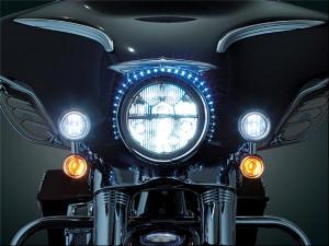 Led strip runt strålkast amber utgående