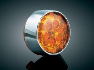 L.E.D. Front Turn Signal Inserts, Bullet Style (Amber