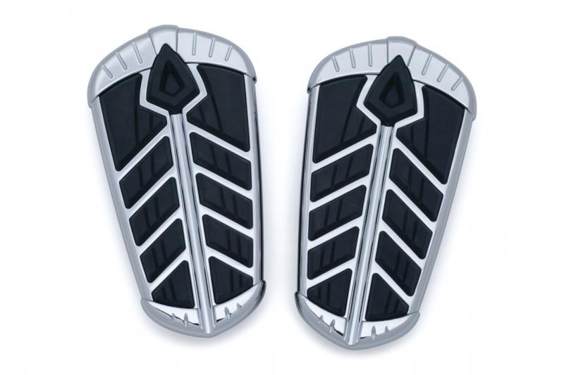 Spear Passenger Floorboard Inserts for Indian, Chrome