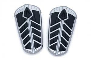 Spear Passenger Floorboard Inserts for Indian, Chrome