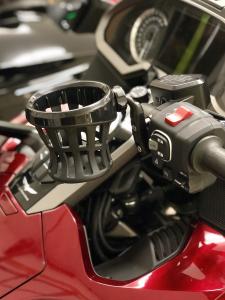 Drink holder with black mount