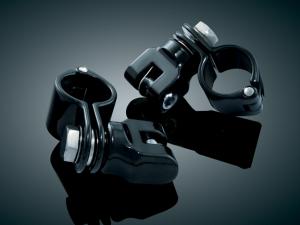 Peg mounts w 1-1/4 clamp black svart