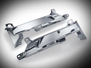 Passenger floorboards Mounts cover, chrome