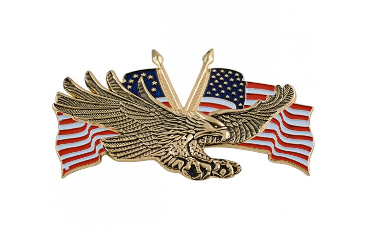 eagle gold with usa flag