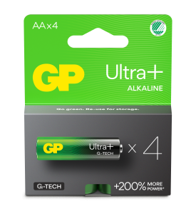 GP Batteries Ultra Plus Alkaline AA G-TECH 4-pack