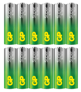 GP Batteries Super Alkaline AA-Batteri G-TECH 12-pack
