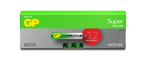 GP Batteries Super Alkaline AAA-Batteri G-TECH 12-pack