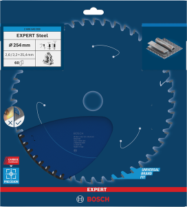 Bosch EXPERT Steel Sågklinga 254x2,6/2,2x25,4mm 60T