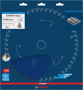 Bosch EXPERT Steel Sågklinga 305x2,6/2,2x25,4mm 80T