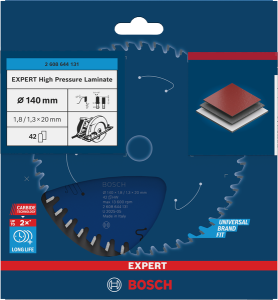 Bosch EXPERT High Pressure Laminate Cirkelsågklinga 140x1,8/1,3x20mm 42T