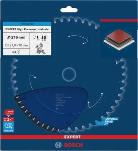 Bosch EXPERT High Pressure Laminate Cirkelsågklinga 216x2,8/1,8x30mm 64T