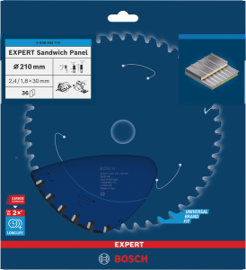 Bosch EXPERT Sandwich Panel Cirkelsågklinga 210x2,4/1,8x30mm 36T