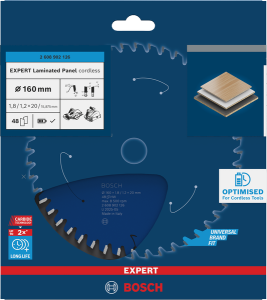 Bosch EXPERT Laminated Panel Cirkelsågklinga 160x1,8/1,2x20mm  48T