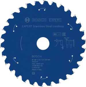 Bosch EXPERT Stainless Steel Cirkelsågklinga 136x1,5/1,2x20mm 30T