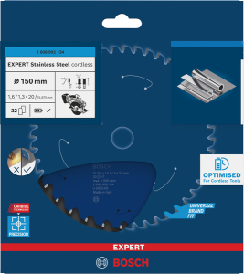 Bosch EXPERT Stainless Steel Cirkelsågklinga 150x1,6/1,3x20mm 32T