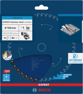 Bosch EXPERT Stainless Steel Cirkelsågklinga 160x1,6/1,3x20mm 40T