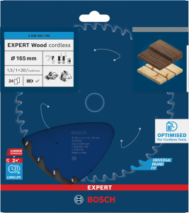 Bosch EXPERT Wood Cirkelsågklinga 165x1,5/1x20mm 24T
