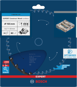 Bosch EXPERT Construct Wood Cirkelsågklinga 165x1,6/1x20mm 24T