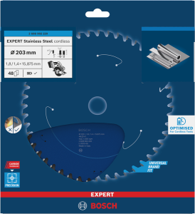 Bosch EXPERT Stainless Steel Cirkelsågklinga 203x1,8/1,4x15,875mm 48T