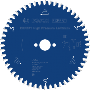 Bosch EXPERT High Pressure Laminate Cirkelsågklinga 160x1,8/1,2x20mm 52T