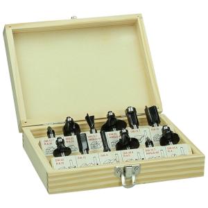 HiKOKI Frässtålsats 8mm Trälåda 12 delar