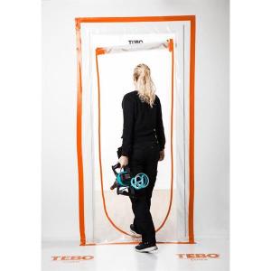 TEBO Cover Dammdörr Blixtlås "U" Plast 215x120cm