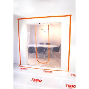 TEBO Cover Dammdörr XL Blixtlås "U" Plast 250x224cm