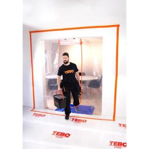 TEBO Cover Dammdörr XL Blixtlås "U" Plast 250x224cm