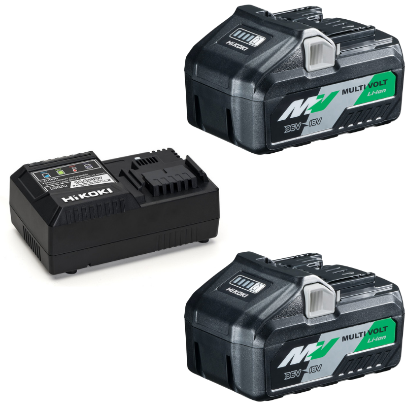 HiKOKI Laddpaket 36V/18V Multivolt (2x4,0Ah/8,0Ah)