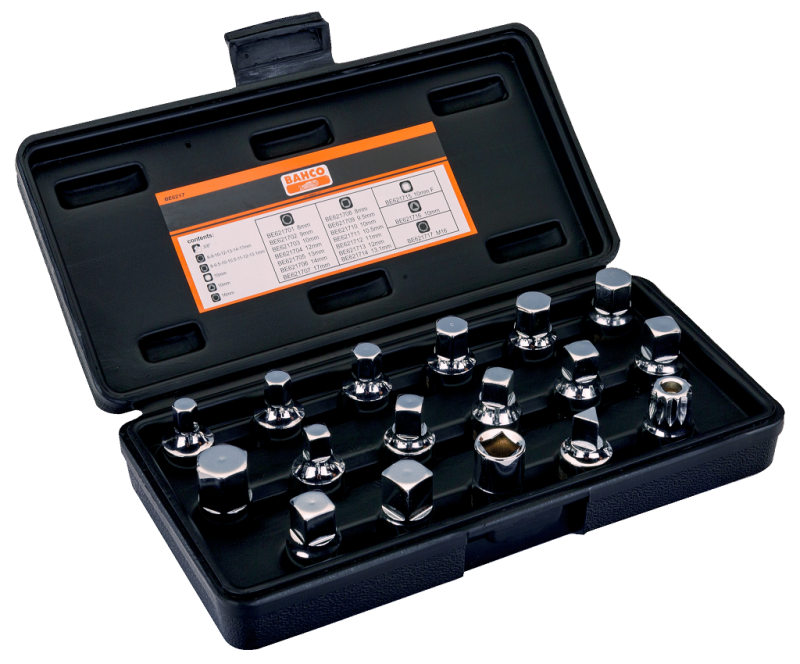 Bahco BE6217 Hylssats till Oljeplugg 3/8" 17 delar