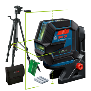 Bosch GCL 2-50 G Krysslaser m. Lodpunkter Grön Inkl Stativ